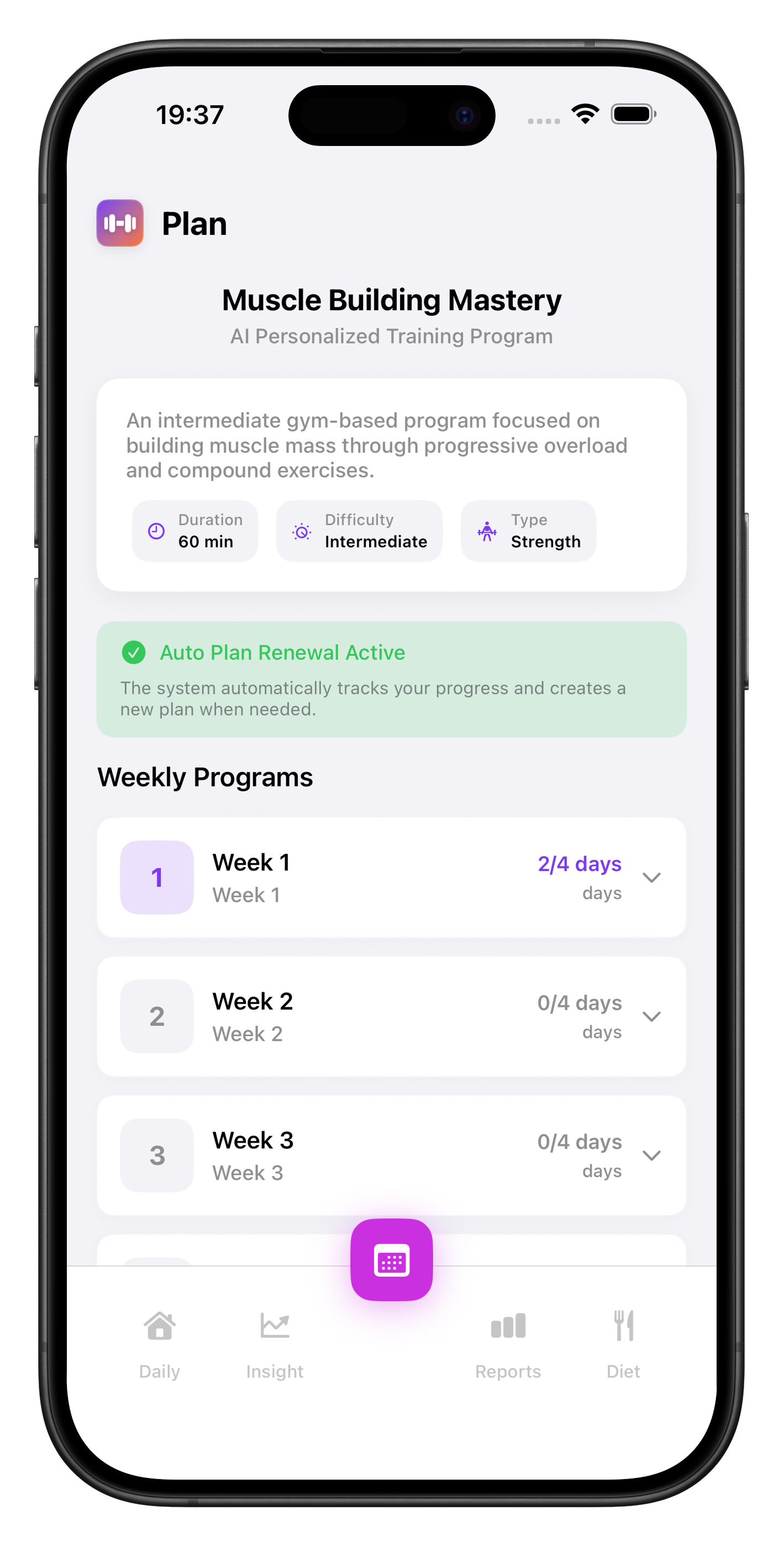 Fit AI Coach Tracker Dashboard